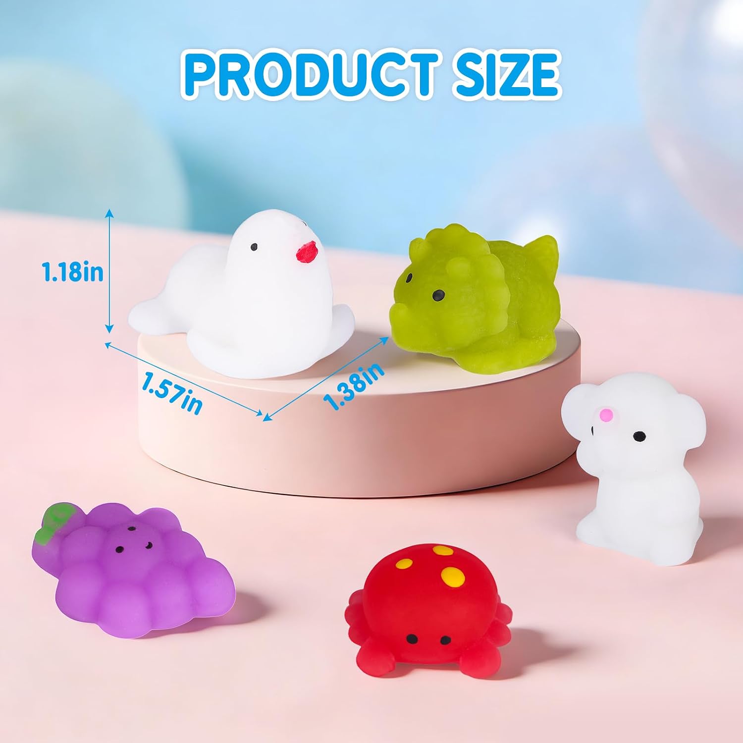 36 Pack Fidget Squishy Toys - Kawaii Soft Squishies Party Favors for Kids 3-5, 4-8, 8-12 - Goodie Bag Stuffers, Easter Egg Fillers, Treasure Box Prizes & Sensory Classroom Rewards
