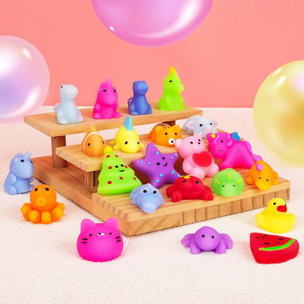 VISCOO 40 Pack Easter Basket Stuffers, Squishy Toys, Mochi Squishy Party Favors for Kids,Kawaii Squishies,Treasure Box Toys for Classroom Prizes, Easter Basket Gifts Goodie Bags Fillers Birthday Gift