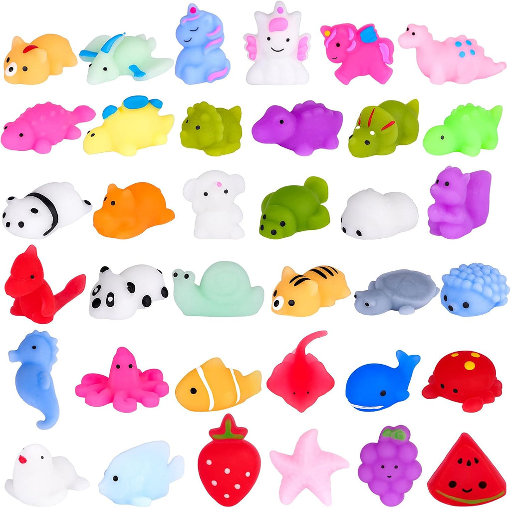 36 Pack Fidget Squishy Toys - Kawaii Soft Squishies Party Favors for Kids 3-5, 4-8, 8-12 - Goodie Bag Stuffers, Easter Egg Fillers, Treasure Box Prizes & Sensory Classroom Rewards