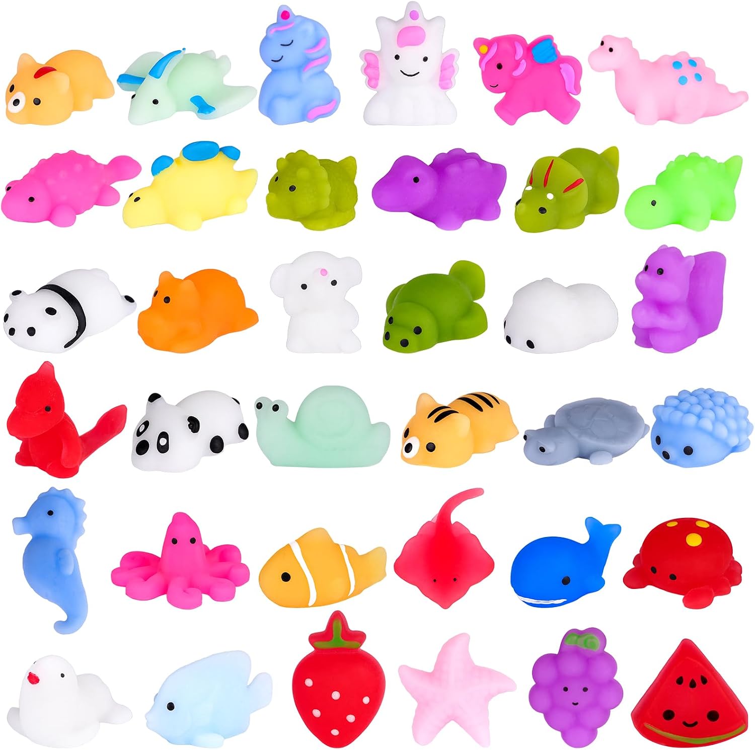 36 Pack Fidget Squishy Toys - Kawaii Soft Squishies Party Favors for Kids 3-5, 4-8, 8-12 - Goodie Bag Stuffers, Easter Egg Fillers, Treasure Box Prizes & Sensory Classroom Rewards