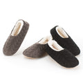 cosyone1997 Womens 2-Pair Knit Slippers Non Slip Slipper Socks | Soft sole, chunky cable texture, sherpa lining, gripper dots, indoor lounge comfort, machine washable